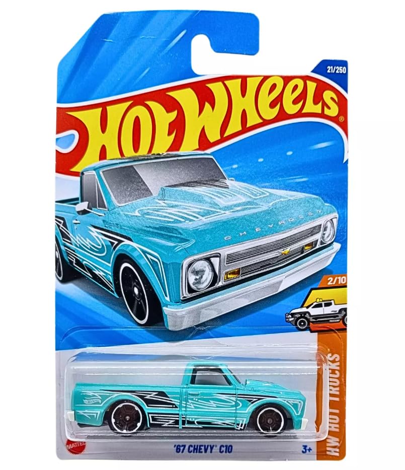 Hot Wheels 67 Chevy C10 Teal, HW Hot Trucks 2/10