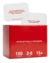 WE'RE NOT REALLY STRANGERS Card Game - 150 Conversation Cards for Adults, Teens, Couples, & Strangers - Icebreaker Questions for Game Night or Date