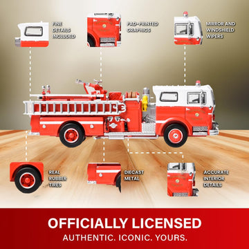 Iconic Replicas 1974 Ward Lafrance Fire Engine: San Francisco Fire Department - Engine 31 1:87 (HO) Diecast Model Fire Truck