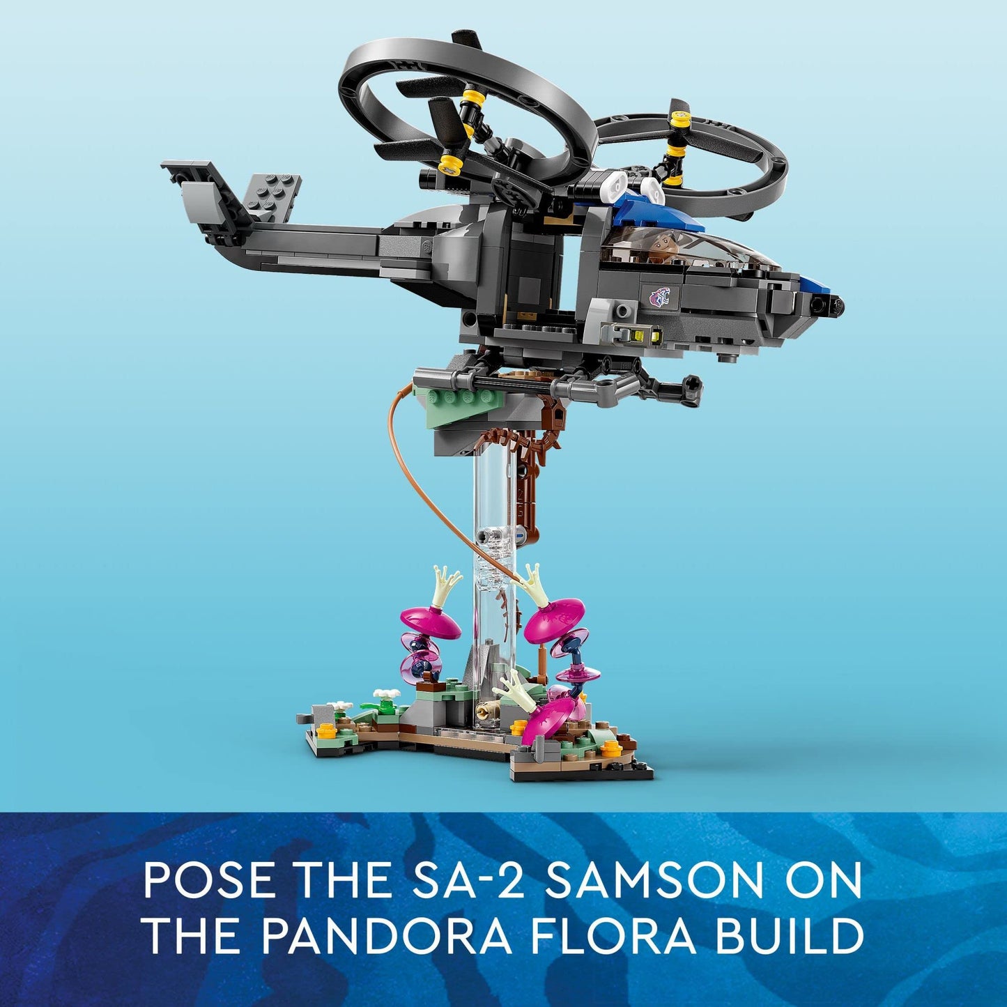 LEGO Avatar Floating Mountains Site 26 & RDA Samson 75573 Building Set - Helicopter Toy Featuring 5 Minifigures and Direhorse Animal Figure, Movie