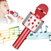 Wireless Bluetooth Karaoke Microphone for Kids, 5-in-1 Portable Handheld Karaoke Mic Speaker Player Recorder with Adjustable Remix FM Radio for Kids