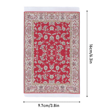 Moofey 5 PCS 1:12 Dollhouse Rug, Doll House Accessories and Furniture, Miniature Carpet Welcome Floor Blanket