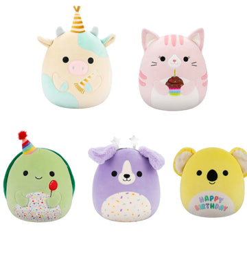 Squishmallows 2025 Original 8-Inch Happy Birthday Squad Plush - Collectible Soft & Squishy Mini Stuffed Animal Toy - Add to Your Squad - Gift