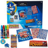 Sonic The Hedgehog Kids Coloring Art and Sticker Set, 30 Pcs. School & Craft Supplies with Pencil Case