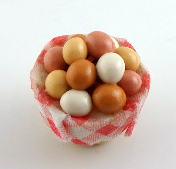 Melody Jane Dolls Houses House Miniature 1:12 Scale Kitchen Country Store Accessory Basket of Eggs
