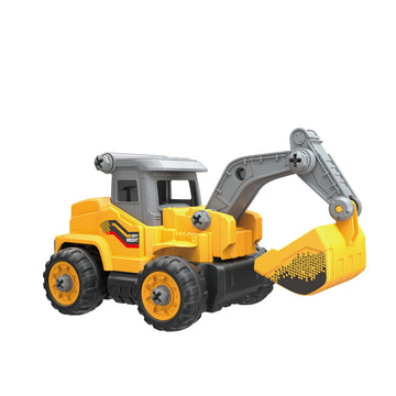 MUKIKIM Construct A Truck 2.0 - Excavator. Remote Control Take Apart Truck Toys for Kids. Educational STEM RC Car Building Set. Electric Digger