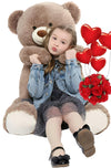 Tezituor Big Teddy Bear,40'' Giant Stuffed Animal Plush Toys,Life Size Teddy Bear Plushie Gifts for Adult & Children Kids Boys Girls or Kids,Soft Bear