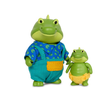 Li'l Woodzeez - Bogglesby Alligator Family - Set of 4 Collectible Posable Alligator Figures with Storybook for Imaginative Pretend Play - Doll Figures