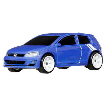 Hot Wheels Premium Car Culture Pack with Two Vehicles (2004 Volkswagen Golf R32 & Volkswagen Golf MK7) to 1:64 Scale, Real Riders, Metal/Metal