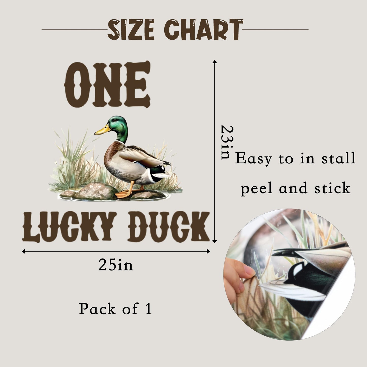 One Lucky Duck Frist Birthday Decal