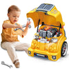 MUGEYMYD Large Truck Engine Toy for Kids 3-5, Take Apart Motor Vehicle Pretend Play Car with Light and Sound, Kids Mechanic Workshop Set, Toy Engine
