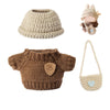 Handcrafted Clothes for Labub Doll Premium Dolls Outfit 3 Pieces Stylish Doll Accessories Compatible with 5.91/6.7inch (15/17cm) Dolls Hat Sweater