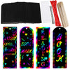 Supla 36 Set 2 Style Magic Scratch Rainbow Bookmarks Making Kit for Kids Students Party Favor Scratch Paper DIY Bookmarks Bulk with Scratching Tools