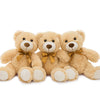 MorisMos 3Pcs Teddy Bears Bulk Baby Shower, 14inch Cute Teddy Bear Stuffed Animals Plush, Small Stuffed Bears on Centerpiece Baby Shower, Brown