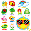 Omlisca Springtime Lacing Cards for Kids 12 Packs Double Sided Sewing Kits Flower Rainbow Butterfly Sewing Cards Educational & Learning Activities