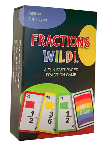 Fractions Wild - Match Fraction Number or Color to be The First to get rid of All Your Cards! Easy to Learn, Fun to pla Math Game for 3rd, 4th, 5th