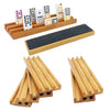 ESSAJOY Wooden Domino Trays/Racks Set of 8 Domino Tiles Holders Mexican Train Wooden Trays/Racks Wood Organizers for Chicken Foot (8 Premium Domino