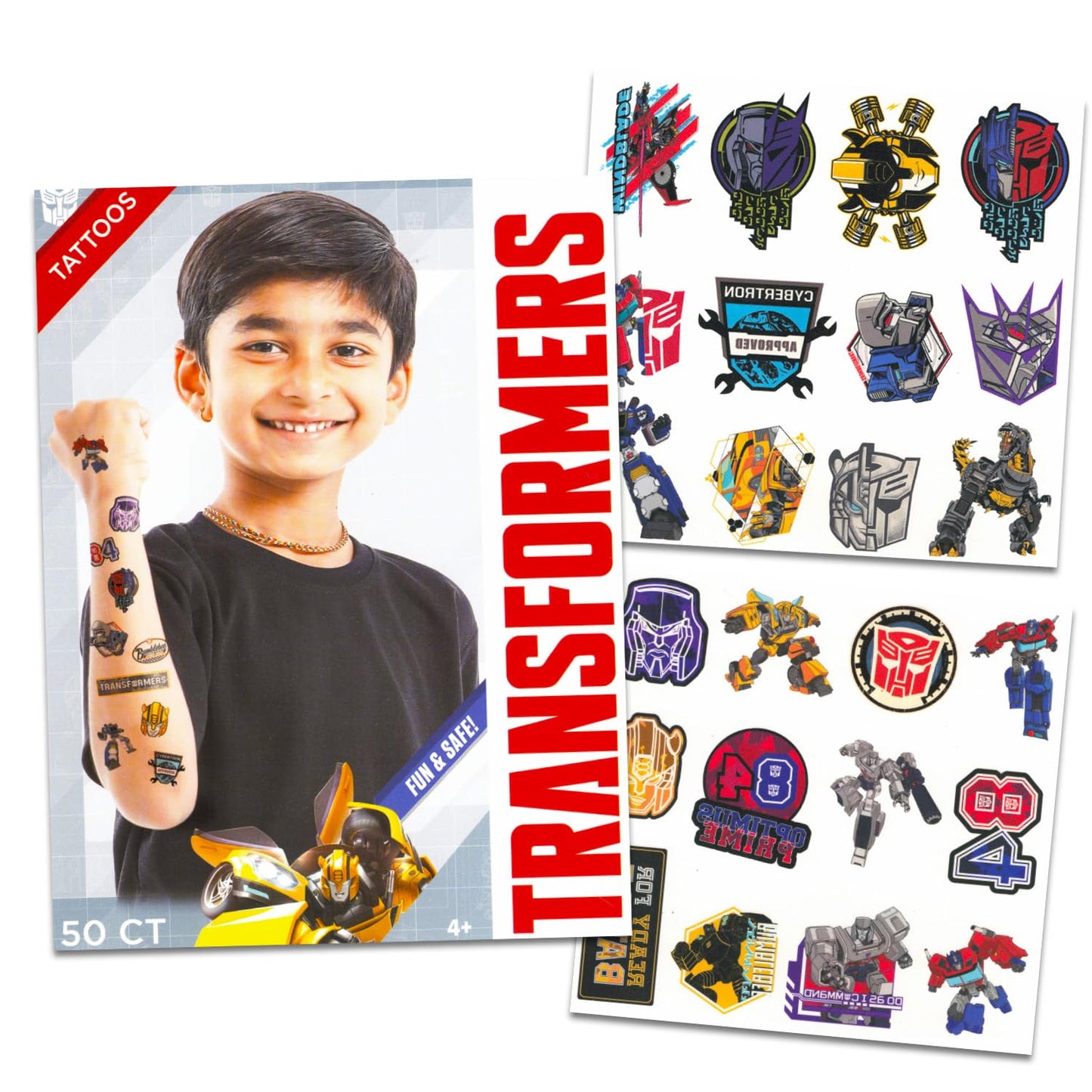 Transformers Mini Figures 6 Pack - Bundle with 4" Squishy Cupcake Topper Action Figurines Plus Stickers, Tattoos | Transformers Party Supplies