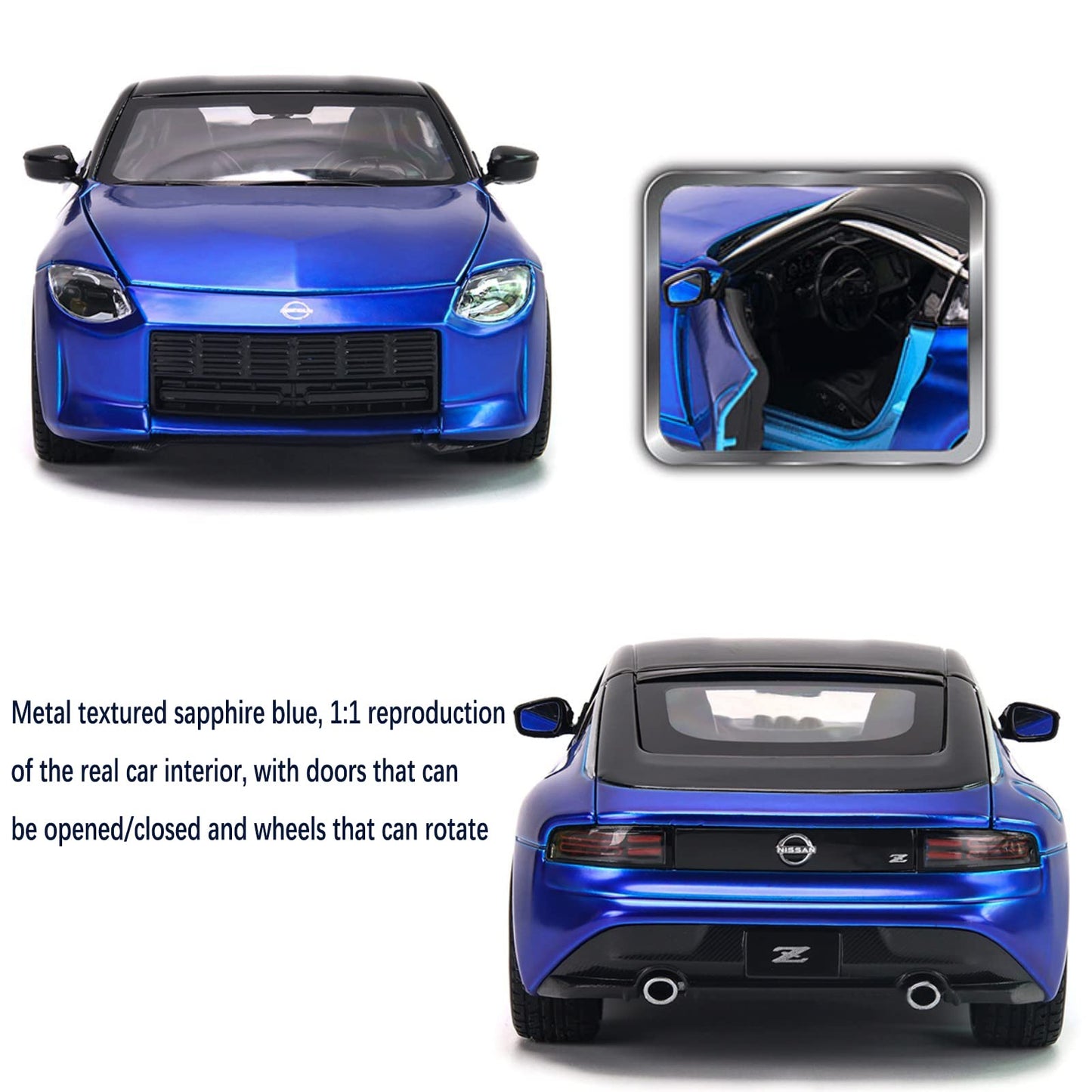 HTLNUZD 1/24 2023 Racing Car Alloy for Nissan Z Diecast Metal Sports Car High Precision Model Car Simulation Collection Gift