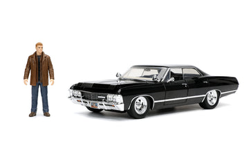 Jada Supernatural 1:24 1967 Chevy Impala Die-cast Car w/Dean Winchester Die-cast Figure, Toys for Kids and Adults