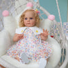 KOKOMANDY Realistic Reborn Toddler Dolls Girls 24 Inch Soft Cloth Body Silicone Baby Doll Cuter Weighted Baby Real Size Blonde Curly Hair Blue Eyes