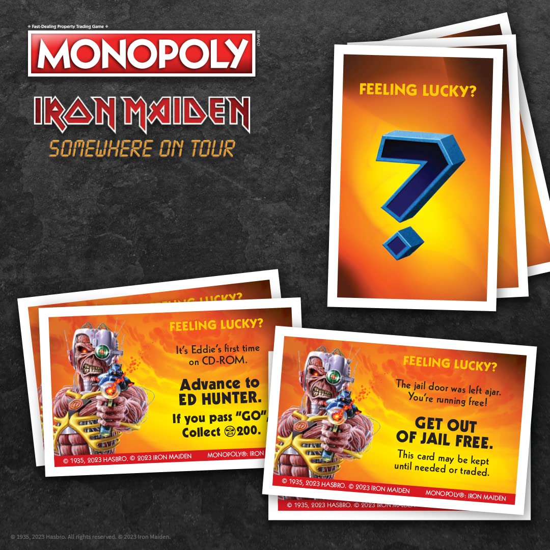Monopoly Iron Maiden | Play as Bruce’s Lantern, Guitar Amp Stack, Nicko’s Drum Kit, and More | Officially Licensed Collectible Game Honoring British