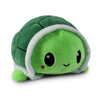 TeeTurtle Reversible Turtle Plushie 4-Inch Green Two-Sided Flip Plush Toy with Embroidered Details - Cute Mini Collectible Plush for Kids, Teens,