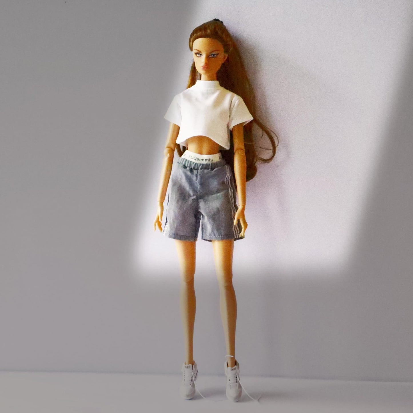 Fashionable Urban Sporty Look Outfit Set for11- 12 Inch Fashion Dolls (White 5 piece)