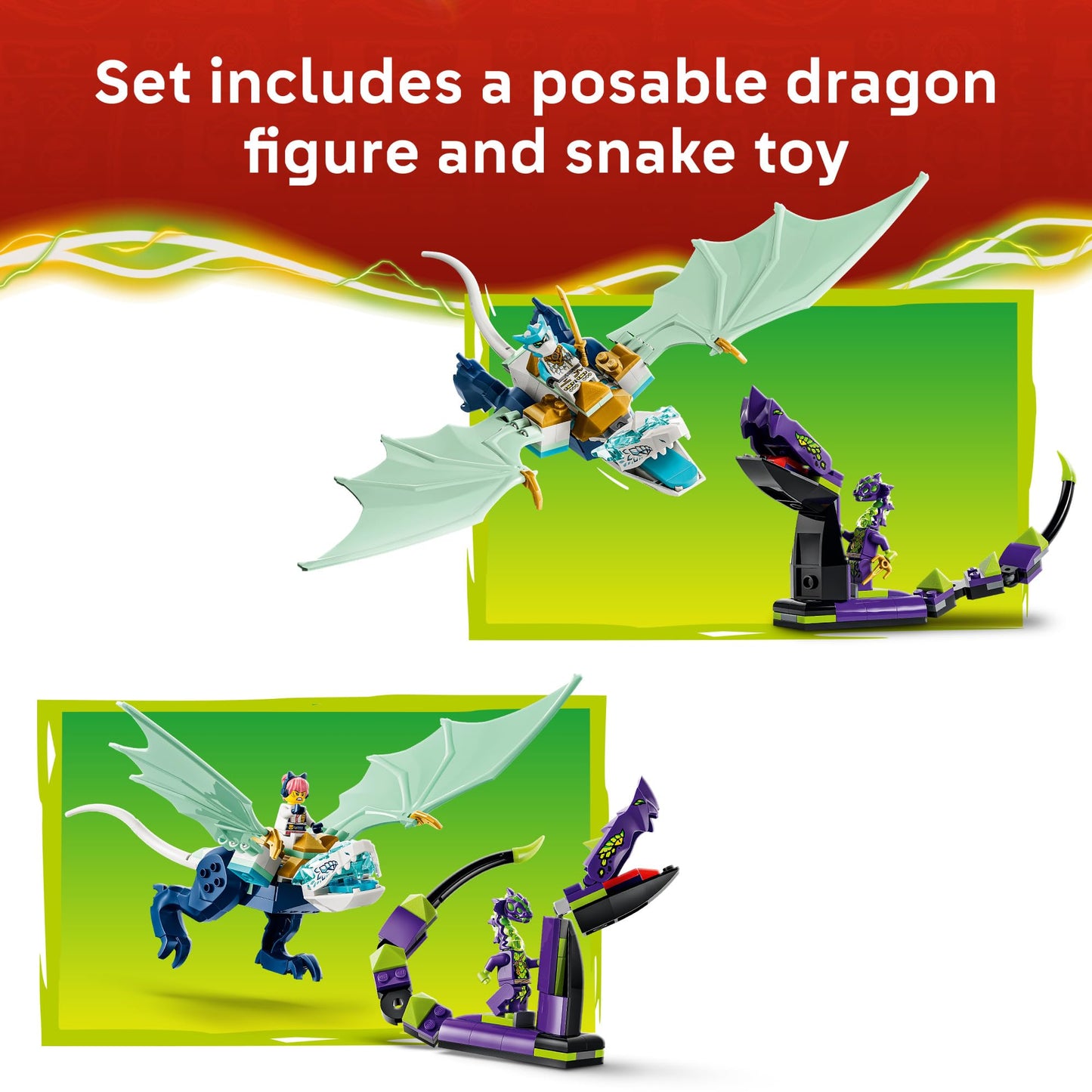 LEGO NINJAGO Zane's Ice Dragon Battle 71865