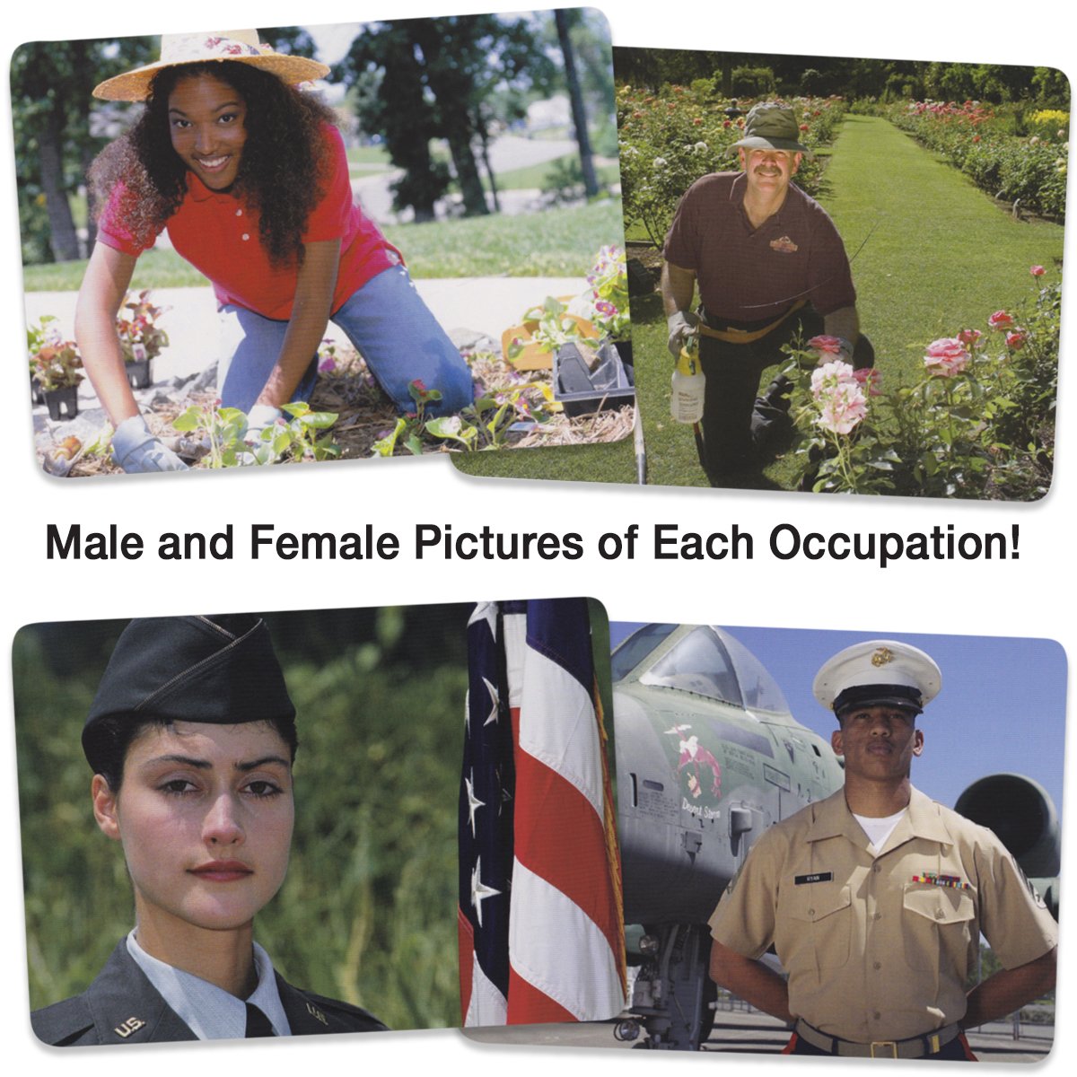 Stages Learning Materials Language Builder Occupation, Career & Community Helper Picture Flashcards Photo Cards for Autism Education and ABA Therapy