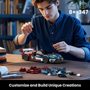 Mould King Vintage Car Building Kits, MOC Racing Car Toys Model, Vehicle Blocks Set Suitable for Boys to Build, House Decoration Gifts for Kids