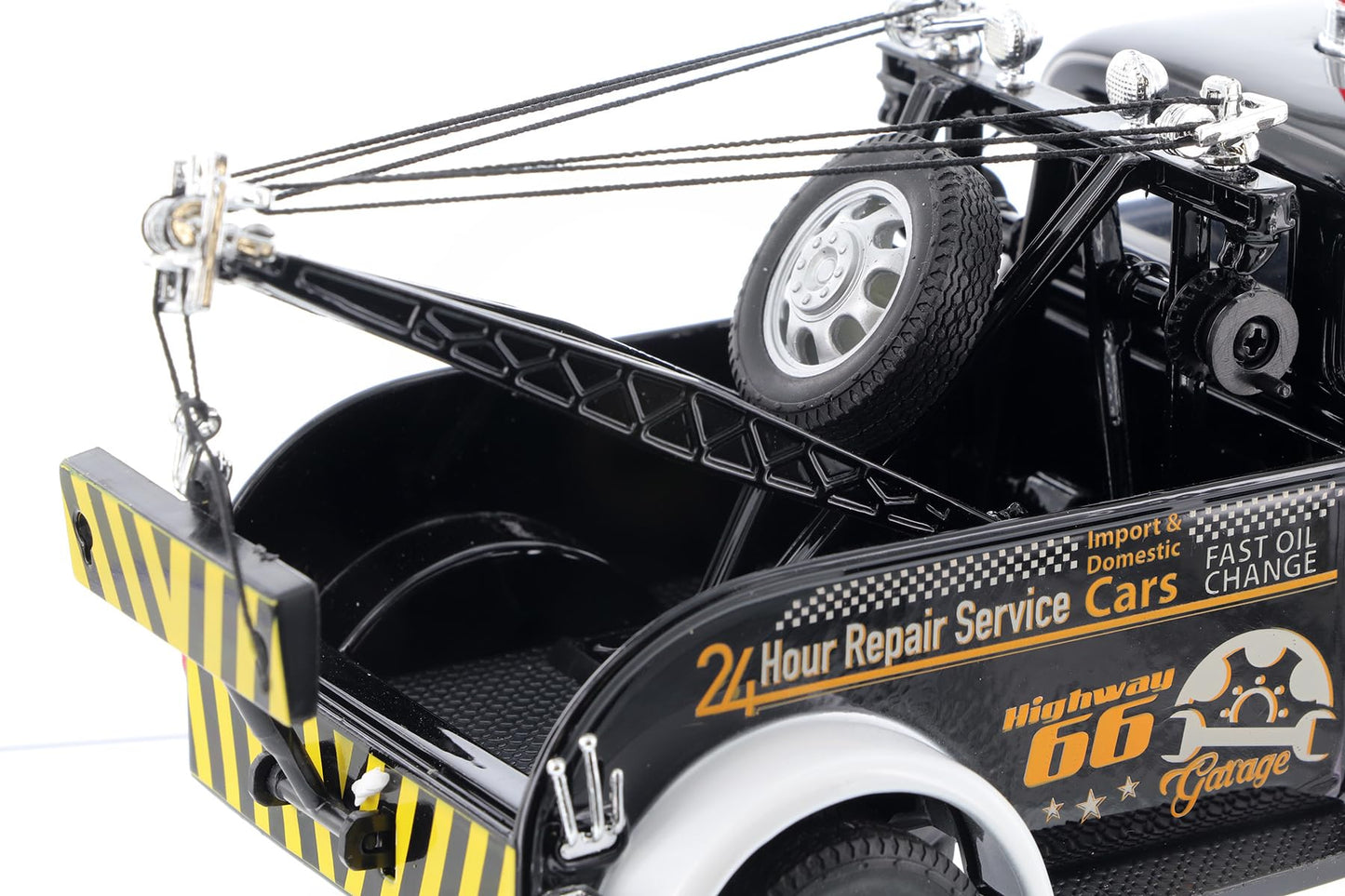 Welly 1953 Chevy Tow Truck 22086S/4D - 1/24 Scale Diecast Model Car (Black)