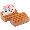 GSE Games & Sports Expert Wooden Playing Card Holders Tray Racks Organizer Set for Seniors Adults, Card Tray Racks for Bridge Canasta UNO Card Playing