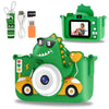 Kids Digital Camera, 1080P HD Video Camera for Toddlers with 32GB SD Card, Dinosaur Protective Case, Card Reader, Fun Selfie Toy Camera for Ages 3-12