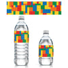Building Blocks Birthday Party Water Bottle Labels - 20 Stickers