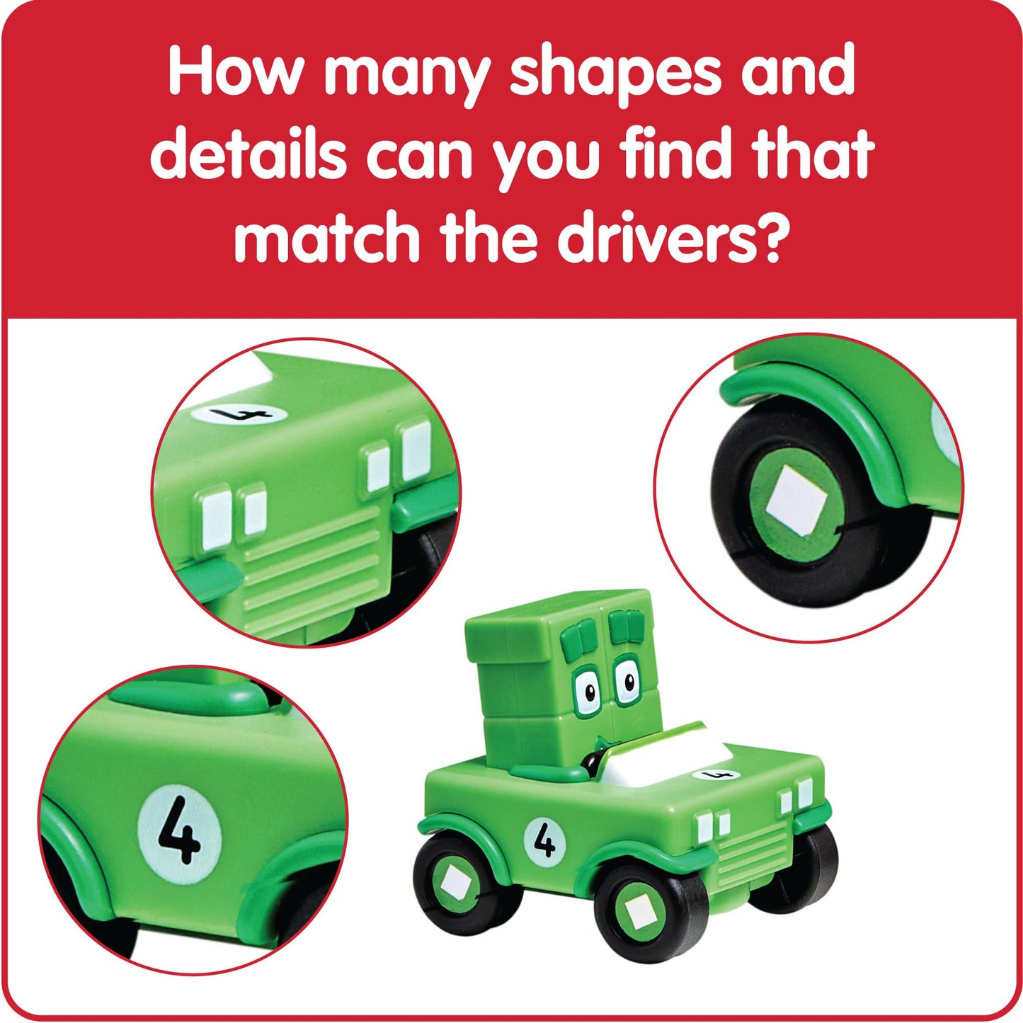 hand2mind Numberblocks Mini Vehicles, Race Car Toys, Toy Vehicle Playsets, Play Figure Playsets, Small Figurines for Kids, Number Toys, Counting Toys
