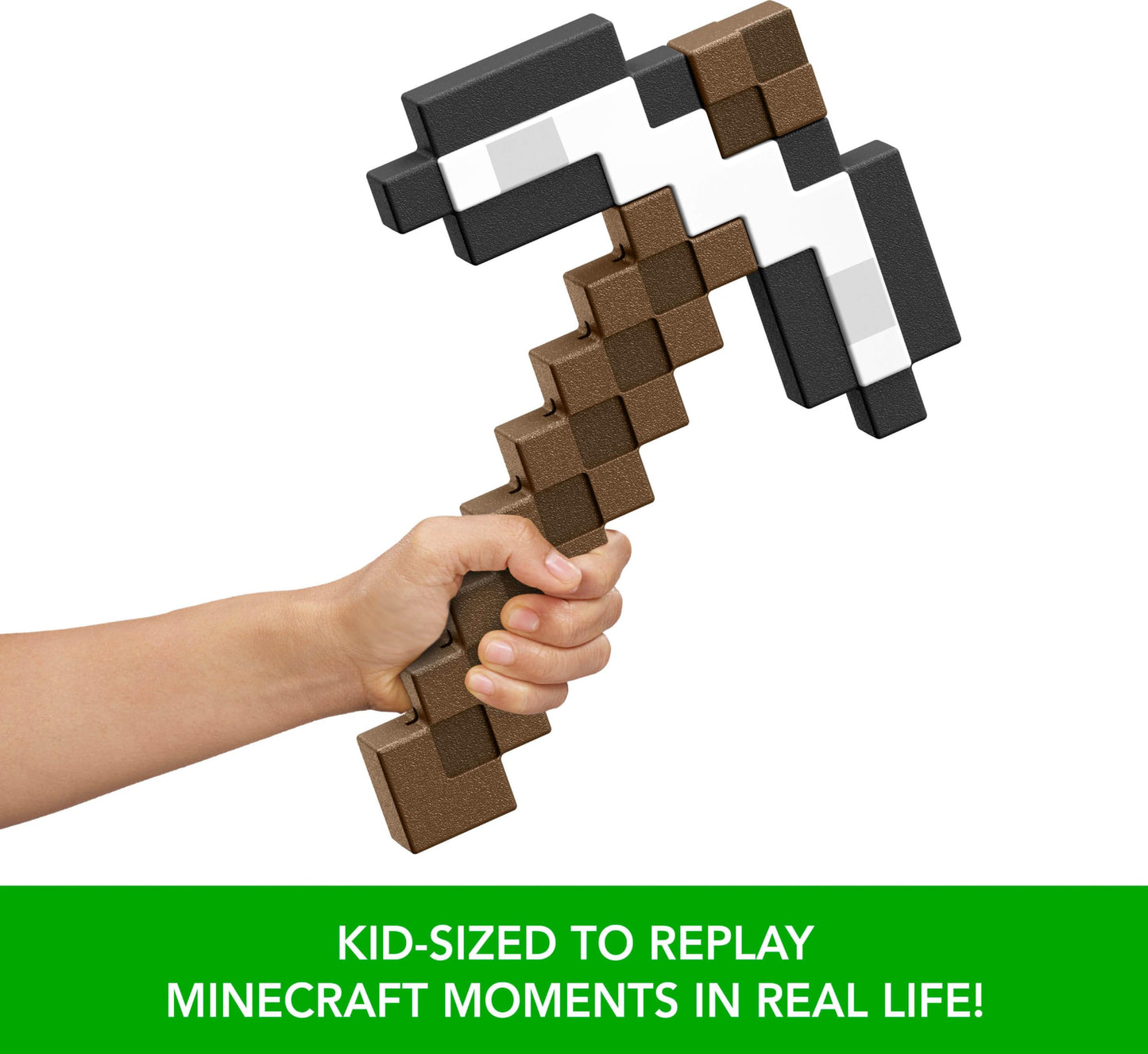 Mattel Minecraft Iron Pickaxe Battle Toy, Kid-Sized Accessory