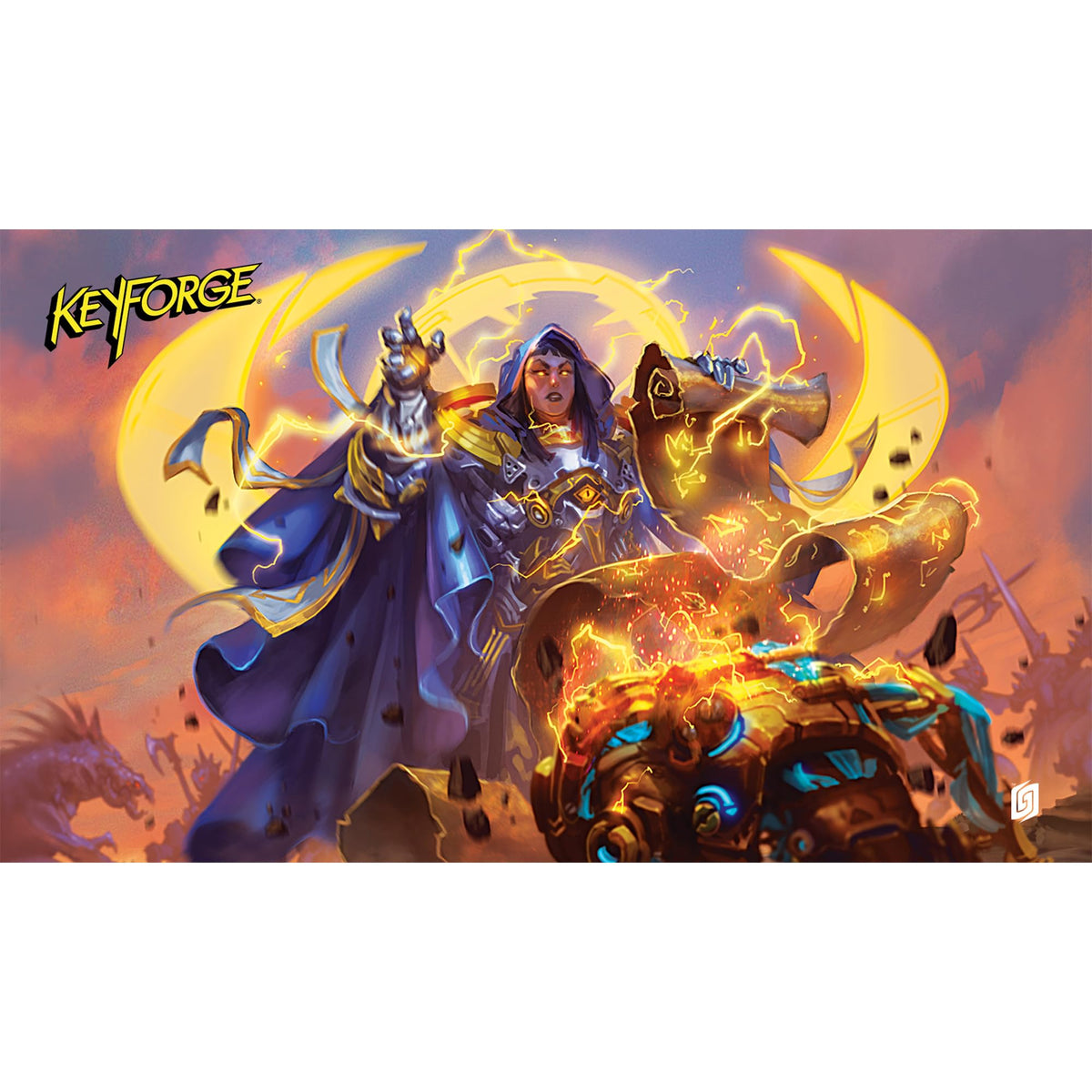 Ghost Galaxy KeyForge: Battevangelist Playmat - 14" x 24" Natural Rubber Game Mat Featuring KeyForge House Art, Durable & Spacious, Perfect for