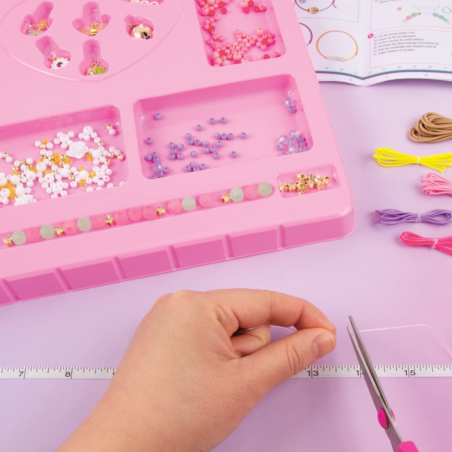 Make It Real: Crystal Dreams Nature Song - Create 9 Unique Charm Bracelets, 461 Pieces, Green Pink & Purple, All-in-One, DIY Charm & Bead Jewelry Kit
