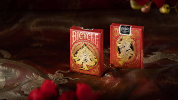 Bicycle Red Dragon Gold Foil Premium Playing Cards, 1 Deck