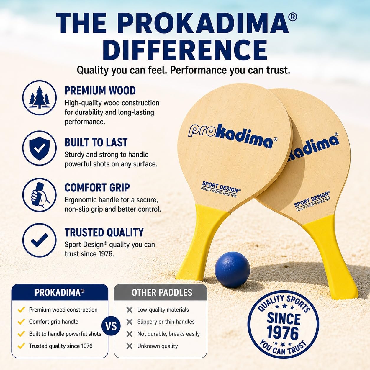Pro Kadima Beach Paddle Set