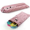 YCQDDA Mahjong Rack Bag, Soft Velvet Dual-Slot Storage Bag for 4 Mahjong Racks with Pushers, Drawstring Carrying Case, Giftable Mahjong Accessory