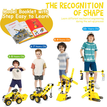 choopheme 10 in 1 Stem Toys for 5 6 7 8 9+ Year Old Building Block Kit Stem Activities Projects Boy Toys Age 4-8 5-7 6-8 8-10 Creative Set Educational
