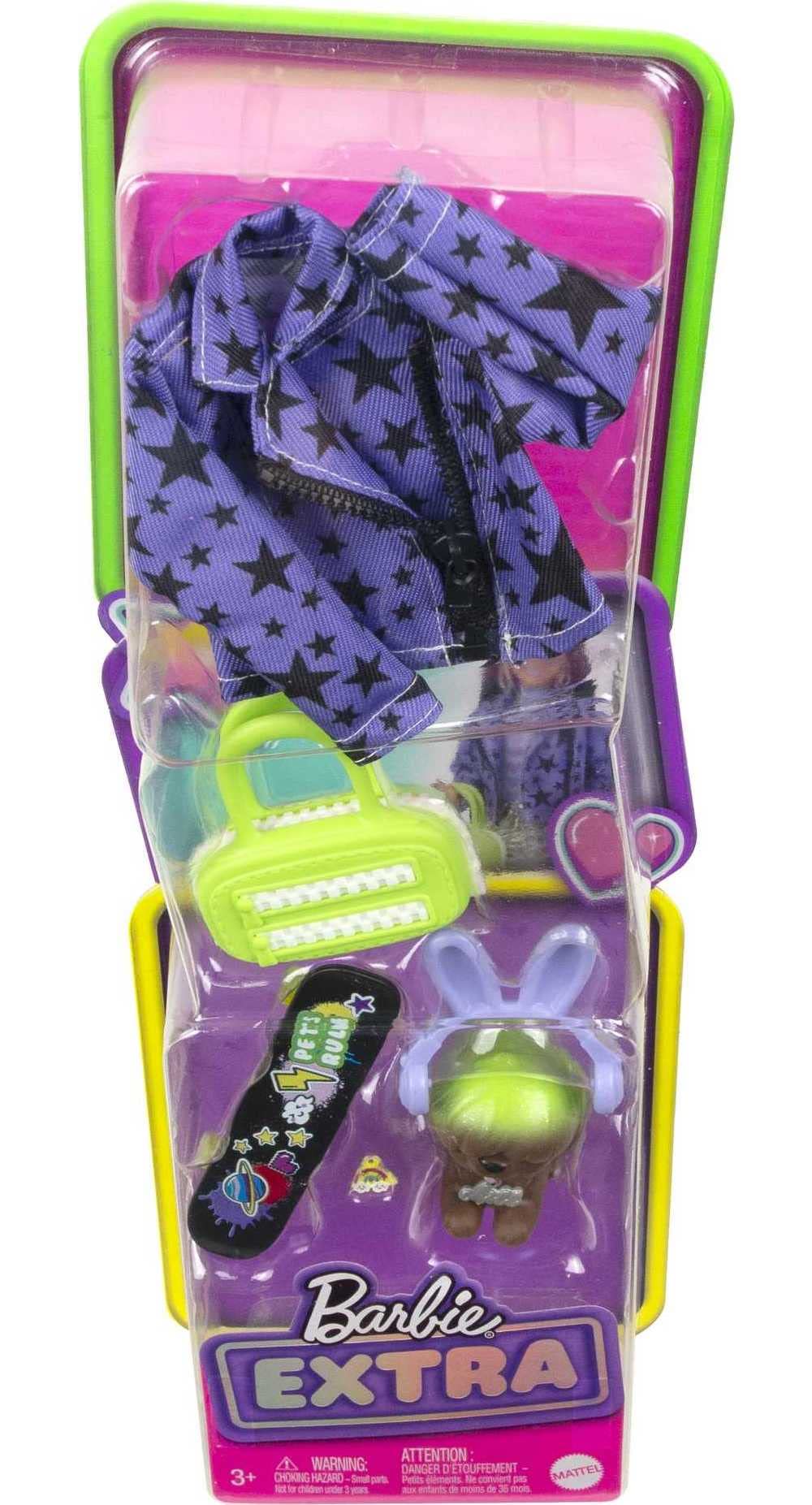 Barbie Extra Pet & Fashion Pack with 7 Pieces Including Puppy, Pet Accessories & Fashion Pieces Doll