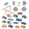 DRIVEN by Battat Pocket Pack Playset, 61-Piece Mini Car Track Toy, Mix
