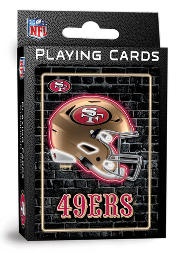 Masterpieces Officially Licensed NFL San Francisco 49ers Neon-Styled Playing Cards - 54 Card Deck for Adults
