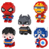 Nanoblock Superheroes Building Blocks Nanoblocks Action Figures Superhero Characters Mini Bricks Collectible Display Set Comicbook Superhero 5-Pack