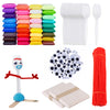 100 Set Fork Creativity Set, Air Dry Clay Plastic Sporks Red Pipe Cleaners Clever Eyes Popsicle Stick,Make Your own Forky