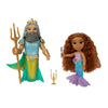 Disney The Little Mermaid Ariel Doll and King Triton Petite Gift Set, 6 Inches Tall with Dinglehopper, Candelabra and King Triton’s Trident Accessory