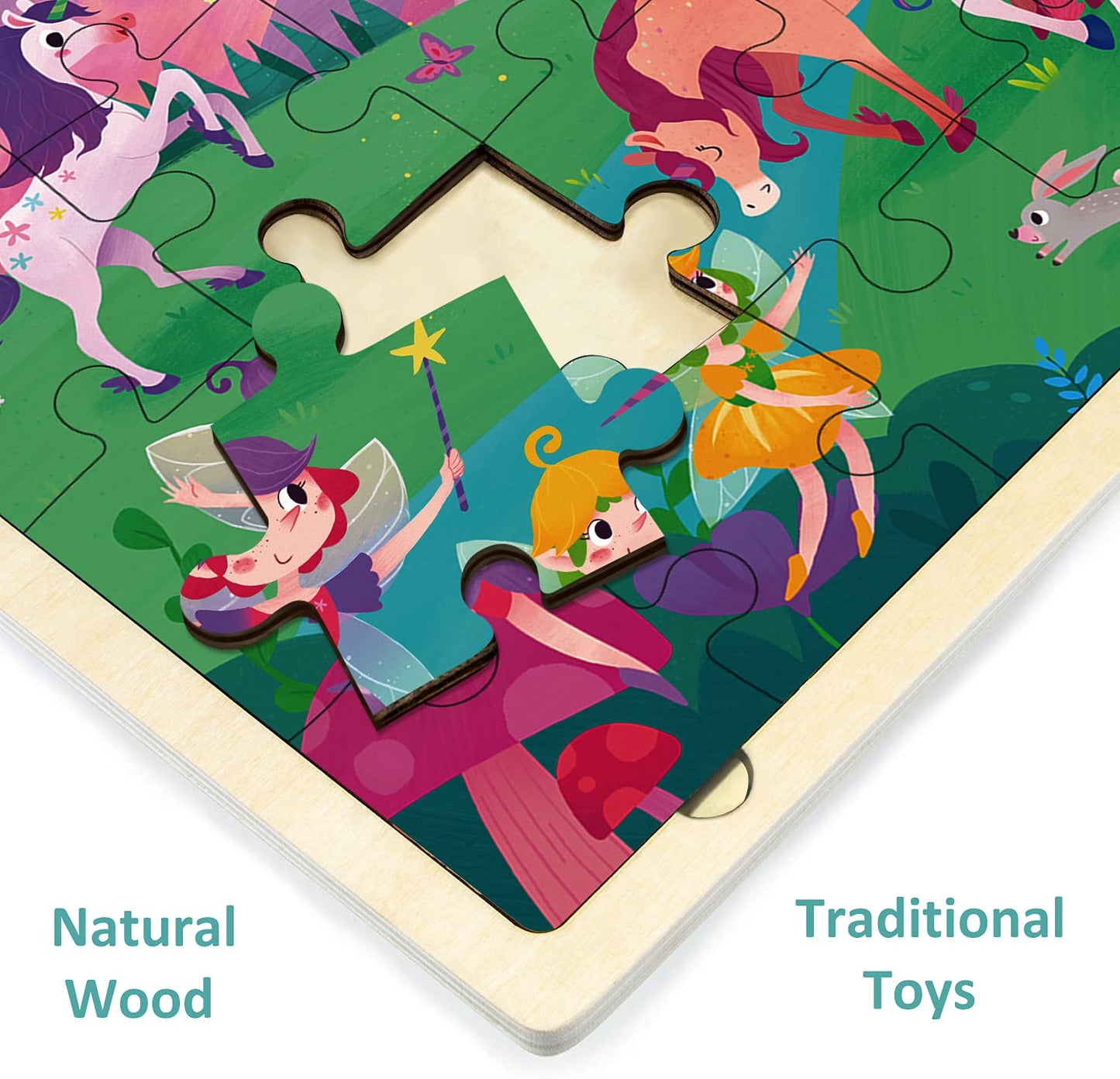 MoinKidz 24 Piece Puzzles for Kids Ages 3-5, Fairy Princess